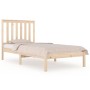 Solid pine wood bed frame 100x200 cm by , Beds and slatted bases - Ref: Foro24-3103833, Price: 94,56 €, Discount: %