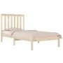Estructura de cama madera maciza de pino 100x200 cm de , Camas y somieres - Ref: Foro24-3103833, Precio: 93,36 €, Descuento: %