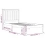 Estructura de cama madera maciza de pino 100x200 cm de , Camas y somieres - Ref: Foro24-3103833, Precio: 93,36 €, Descuento: %