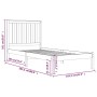 Solid pine wood bed frame 100x200 cm by , Beds and slatted bases - Ref: Foro24-3103833, Price: 94,56 €, Discount: %