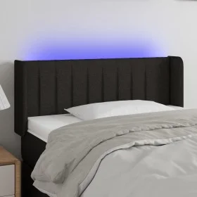 Kopfteil aus schwarzem Stoff mit LED 83x16x78/88 cm von , Kopf- und Fußteile - Ref: Foro24-3123450, Preis: 45,23 €, Rabatt: %
