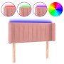 Kopfteil aus rosa Samt mit LED 103x16x78/88 cm von , Kopf- und Fußteile - Ref: Foro24-3123515, Preis: 63,21 €, Rabatt: %