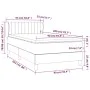 Box spring bed with taupe gray fabric mattress 90x200 cm by , Beds and slatted bases - Ref: Foro24-3126937, Price: 312,89 €, ...