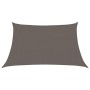 Toldo de vela gris antracita HDPE 160 g/m² 3/4x2 m