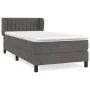 Box spring bed with dark gray velvet mattress 90x190 cm by , Beds and slatted bases - Ref: Foro24-3127584, Price: 292,63 €, D...