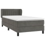 Box spring bed with dark gray velvet mattress 90x190 cm by , Beds and slatted bases - Ref: Foro24-3127584, Price: 301,40 €, D...