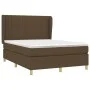 Box spring bed with dark brown fabric mattress 140x200 cm by , Beds and slatted bases - Ref: Foro24-3128688, Price: 495,08 €,...