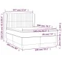 Box spring bed with dark brown fabric mattress 140x200 cm by , Beds and slatted bases - Ref: Foro24-3128688, Price: 495,08 €,...