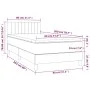 Box spring bed mattress and LED lights dark gray fabric 80x200 cm by , Beds and slatted bases - Ref: Foro24-3133270, Price: 3...