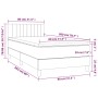 Cama box spring colchón y luces LED tela gris oscuro 80x200 cm de , Camas y somieres - Ref: Foro24-3133270, Precio: 279,46 €,...