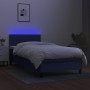 Boxspringbettmatratze und LED-Leuchten aus blauem Stoff 90x200 cm von , Betten und Lattenroste - Ref: Foro24-3133291, Preis: ...