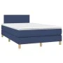 Box spring bed with mattress and LED blue fabric 120x200 cm by , Beds and slatted bases - Ref: Foro24-3133867, Price: 403,57 ...