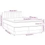 Box spring bed with mattress and LED blue fabric 120x200 cm by , Beds and slatted bases - Ref: Foro24-3133867, Price: 403,57 ...