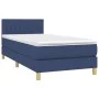 Box spring bed with mattress and LED blue fabric 100x200 cm by , Beds and slatted bases - Ref: Foro24-3133859, Price: 330,69 ...