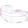 Box spring bed with mattress and LED dark gray velvet 90x190 cm by , Beds and slatted bases - Ref: Foro24-3134496, Price: 288...