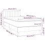Box spring bed with taupe gray fabric mattress 90x200 cm by , Beds and slatted bases - Ref: Foro24-3140189, Price: 302,78 €, ...