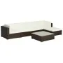 Garden furniture set 6 pieces with brown synthetic rattan cushions by vidaXL, Garden sets - Ref: Foro24-44606, Price: 444,89 ...