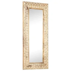 Handgeschnitzter Spiegel aus massivem Mangoholz 110x50x2,6 cm von , Spiegel - Ref: Foro24-321646, Preis: 129,28 €, Rabatt: %