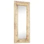 Hand carved mirror solid mango wood 110x50x2.6 cm by , Mirrors - Ref: Foro24-321646, Price: 129,28 €, Discount: %