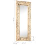 Hand carved mirror solid mango wood 110x50x2.6 cm by , Mirrors - Ref: Foro24-321646, Price: 131,30 €, Discount: %