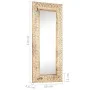 Hand carved mirror solid mango wood 110x50x2.6 cm by , Mirrors - Ref: Foro24-321646, Price: 129,28 €, Discount: %
