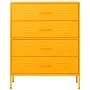Armario de cajones de acero amarillo mostaza 80x35x101,5 cm de , Cajoneras - Ref: Foro24-336200, Precio: 195,66 €, Descuento: %