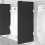 Panel privacidad urinario pared vidrio templado negro 90x40 cm en Urinarios | Comprar online en Foro24