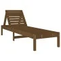 Tumbonas con mesa 2 uds madera maciza de pino marrón miel de , Tumbonas - Ref: Foro24-3157682, Precio: 239,62 €, Descuento: %