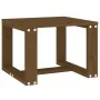 Tumbonas con mesa 2 uds madera maciza de pino marrón miel de , Tumbonas - Ref: Foro24-3157682, Precio: 239,62 €, Descuento: %