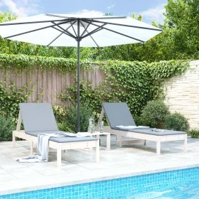 Loungers with table 2 pcs solid white pine wood by , Loungers - Ref: Foro24-3157680, Price: 244,86 €, Discount: %