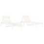 Tumbonas con mesa 2 uds madera maciza de pino blanco de , Tumbonas - Ref: Foro24-3157680, Precio: 248,13 €, Descuento: %