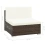 6-teiliges Gartenmöbel-Set und Kissen Kunstrattan braun von vidaXL, Gartensets - Ref: Foro24-44606, Preis: 442,48 €, Rabatt: %