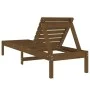 Tumbonas 2 unidades madera maciza de pino marrón 199,5x60x74 cm de , Tumbonas - Ref: Foro24-825072, Precio: 158,50 €, Descuen...