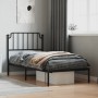 Estructura de cama con cabecero metal negro 90x200 cm de , Camas y somieres - Ref: Foro24-373880, Precio: 70,82 €, Descuento: %