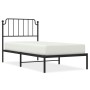 Estructura de cama con cabecero metal negro 90x200 cm de , Camas y somieres - Ref: Foro24-373880, Precio: 70,82 €, Descuento: %