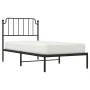 Estructura de cama con cabecero metal negro 90x200 cm de , Camas y somieres - Ref: Foro24-373880, Precio: 69,73 €, Descuento: %