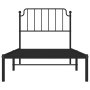 Estructura de cama con cabecero metal negro 90x200 cm de , Camas y somieres - Ref: Foro24-373880, Precio: 70,82 €, Descuento: %