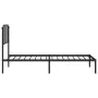 Bettgestell mit schwarzem Metallkopfteil 90x200 cm von , Betten und Lattenroste - Ref: Foro24-373880, Preis: 69,73 €, Rabatt: %