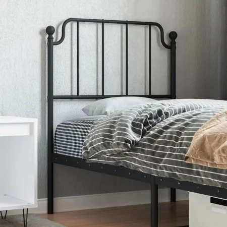 Black metal headboard 75 cm by , Headboards and footboards - Ref: Foro24-373913, Price: 19,28 €, Discount: %