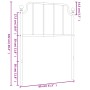 Kopfteil aus schwarzem Metall, 75 cm von , Kopf- und Fußteile - Ref: Foro24-373913, Preis: 19,28 €, Rabatt: %