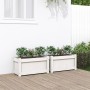 Outdoor planters 2 units solid white pine wood by , Pots and planters - Ref: Foro24-837442, Price: 70,39 €, Discount: %