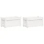 Outdoor planters 2 units solid white pine wood by , Pots and planters - Ref: Foro24-837442, Price: 70,46 €, Discount: %