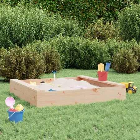 Sandkasten mit quadratischen Sitzen aus massivem Kiefernholz von , Sandkästen - Ref: Foro24-825030, Preis: 47,53 €, Rabatt: %