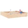 Sandbox with square solid pine wood seats by , sandboxes - Ref: Foro24-825030, Price: 47,53 €, Discount: %