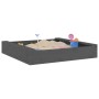 Sandbox with square seats in solid gray pine wood by , sandboxes - Ref: Foro24-825032, Price: 56,89 €, Discount: %