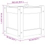 Solid pine wood planter impregnated 31x31x31 cm by , Pots and planters - Ref: Foro24-837402, Price: 27,32 €, Discount: %