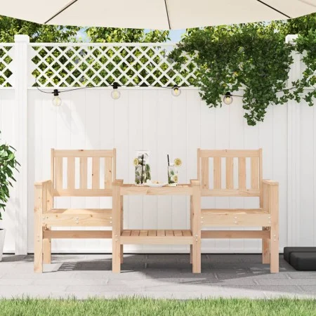 Garden bench with 2-seater table solid pine wood by , garden benches - Ref: Foro24-825149, Price: 133,58 €, Discount: %