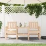 Garden bench with 2-seater table solid pine wood by , garden benches - Ref: Foro24-825149, Price: 133,58 €, Discount: %