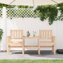 Gartenbank mit 2-Sitzer-Tisch aus massivem Kiefernholz von , Gartenbänke - Ref: Foro24-825149, Preis: 135,29 €, Rabatt: %