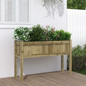 Planter with impregnated pine wood legs 110x31x70 cm by , Pots and planters - Ref: Foro24-837572, Price: 69,09 €, Discount: %